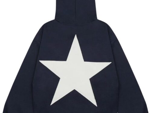 Aelfric Eden Star Hoodies Y2k Oversized Graphic Hoodies Aesthetic 90s Crewneck Sweatshirt Long Sleeve Pullover Tops