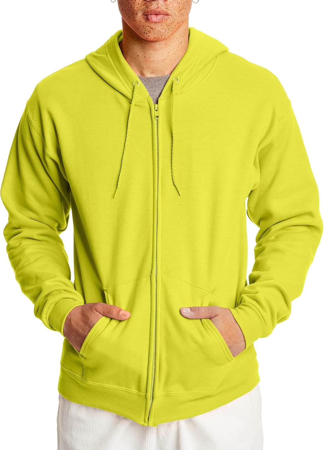 Hanes mens Zip-up Hoodie, Ecosmart Fleece Full-zip Hoodie for Men, Hooded Sweatshirt