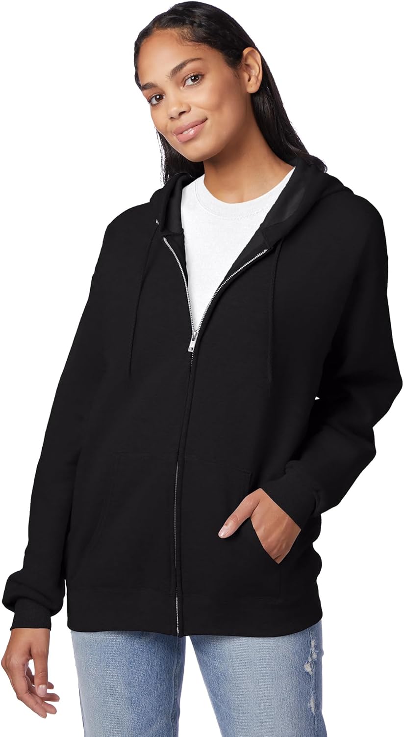 Hanes mens Zip-up Hoodie, Ecosmart Fleece Full-zip Hoodie for Men, Hooded Sweatshirt
