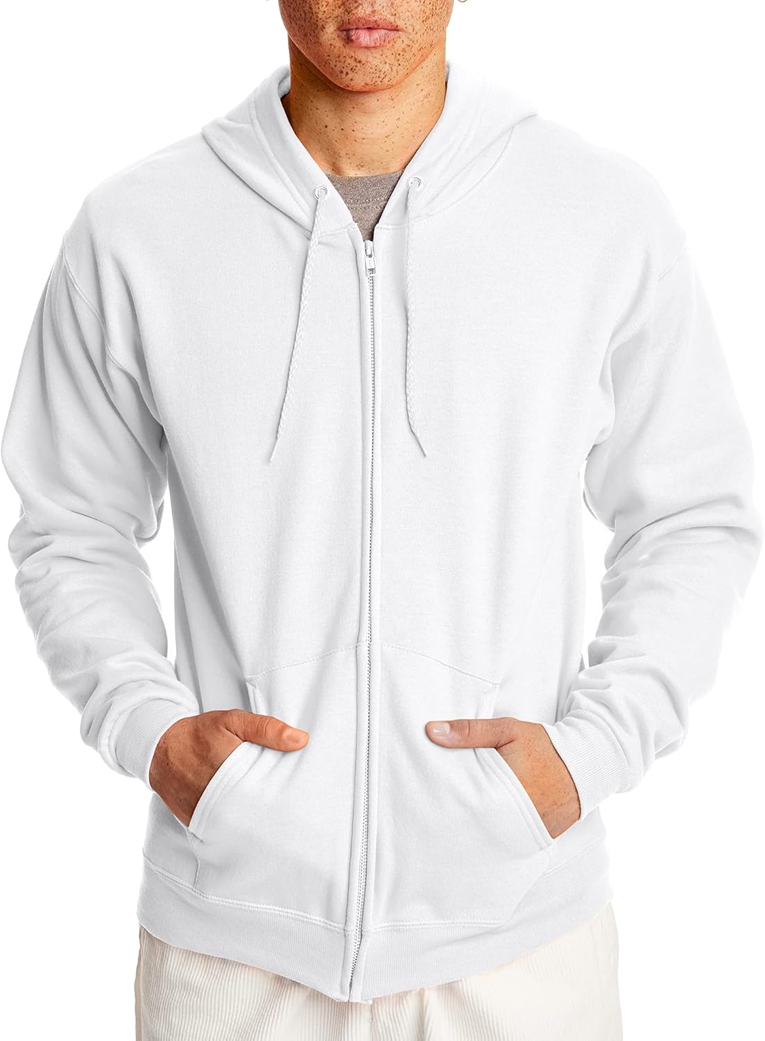 Hanes mens Zip-up Hoodie, Ecosmart Fleece Full-zip Hoodie for Men, Hooded Sweatshirt