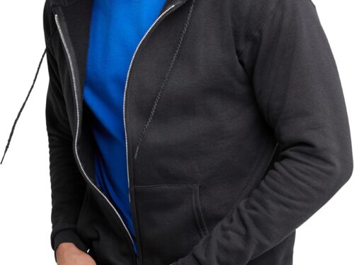 Hanes mens Zip-up Hoodie, Ecosmart Fleece Full-zip Hoodie for Men, Hooded Sweatshirt