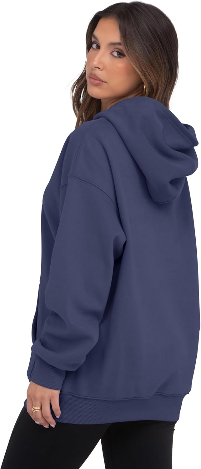 Womens Oversized Hoodies Fleece Loose Hooded Sweatshirt Fall Winter Outfits 2025 Trendy Clothes