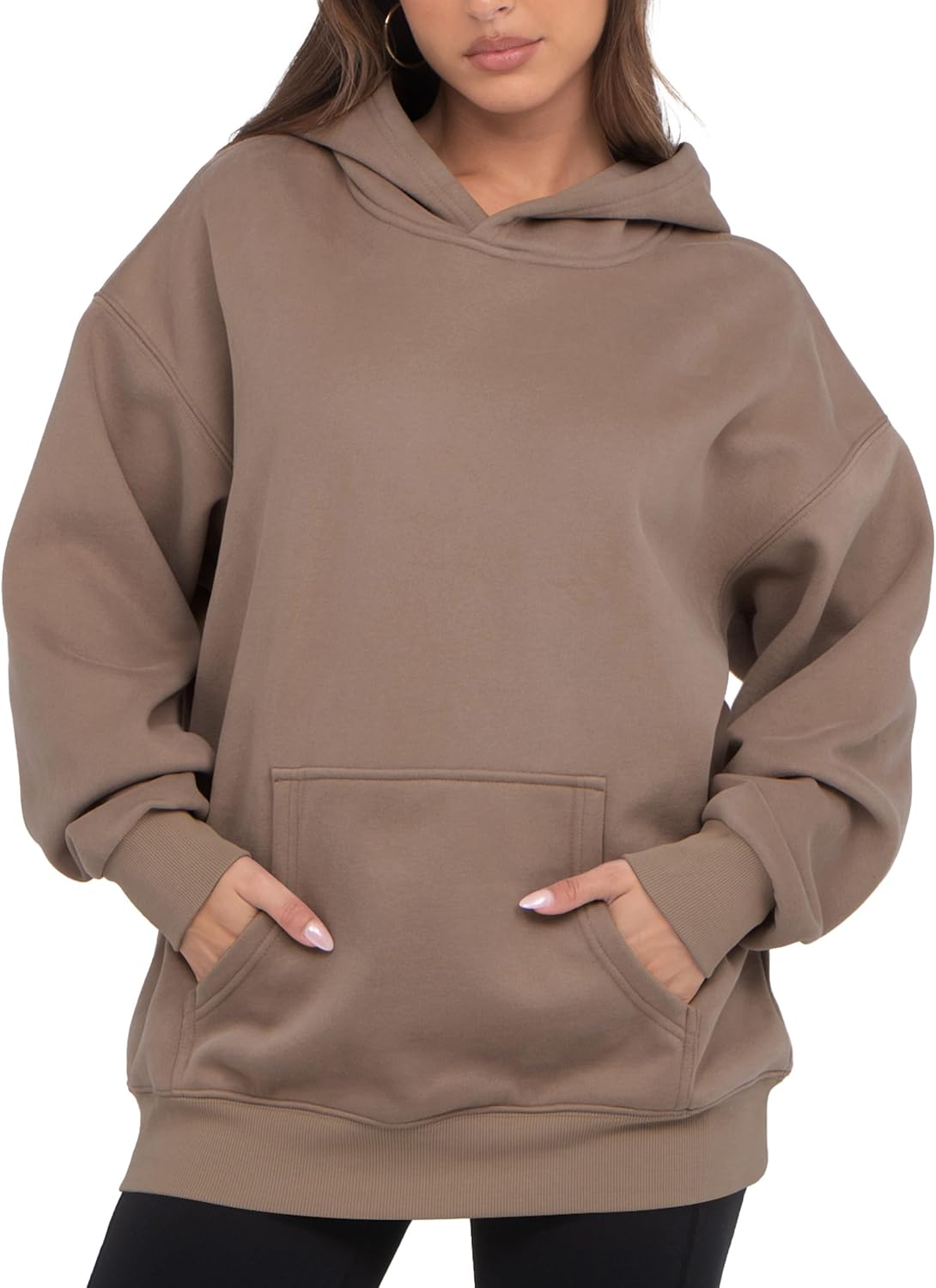 Womens Oversized Hoodies Fleece Loose Hooded Sweatshirt Fall Winter Outfits 2025 Trendy Clothes