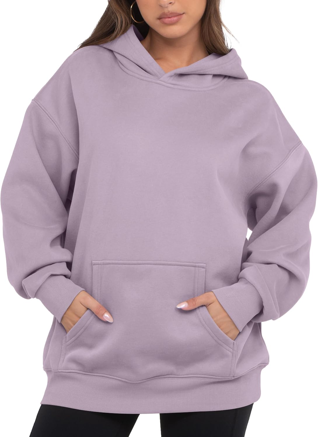 Womens Oversized Hoodies Fleece Loose Hooded Sweatshirt Fall Winter Outfits 2025 Trendy Clothes