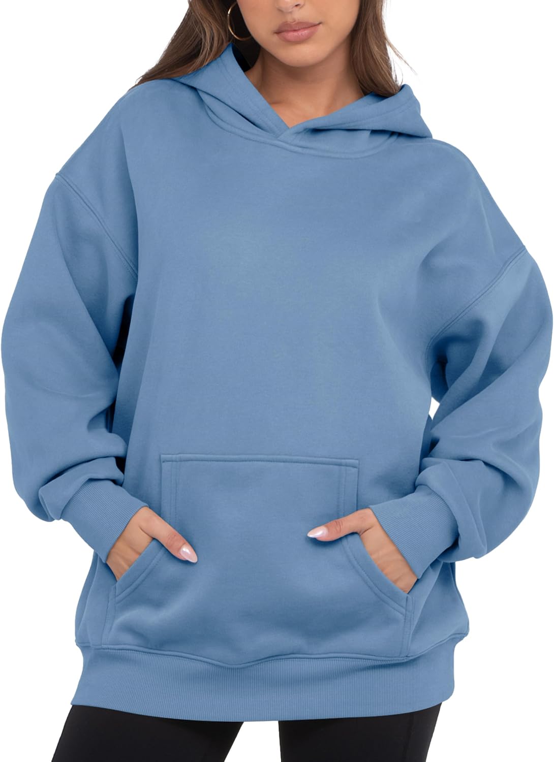 Womens Oversized Hoodies Fleece Loose Hooded Sweatshirt Fall Winter Outfits 2025 Trendy Clothes