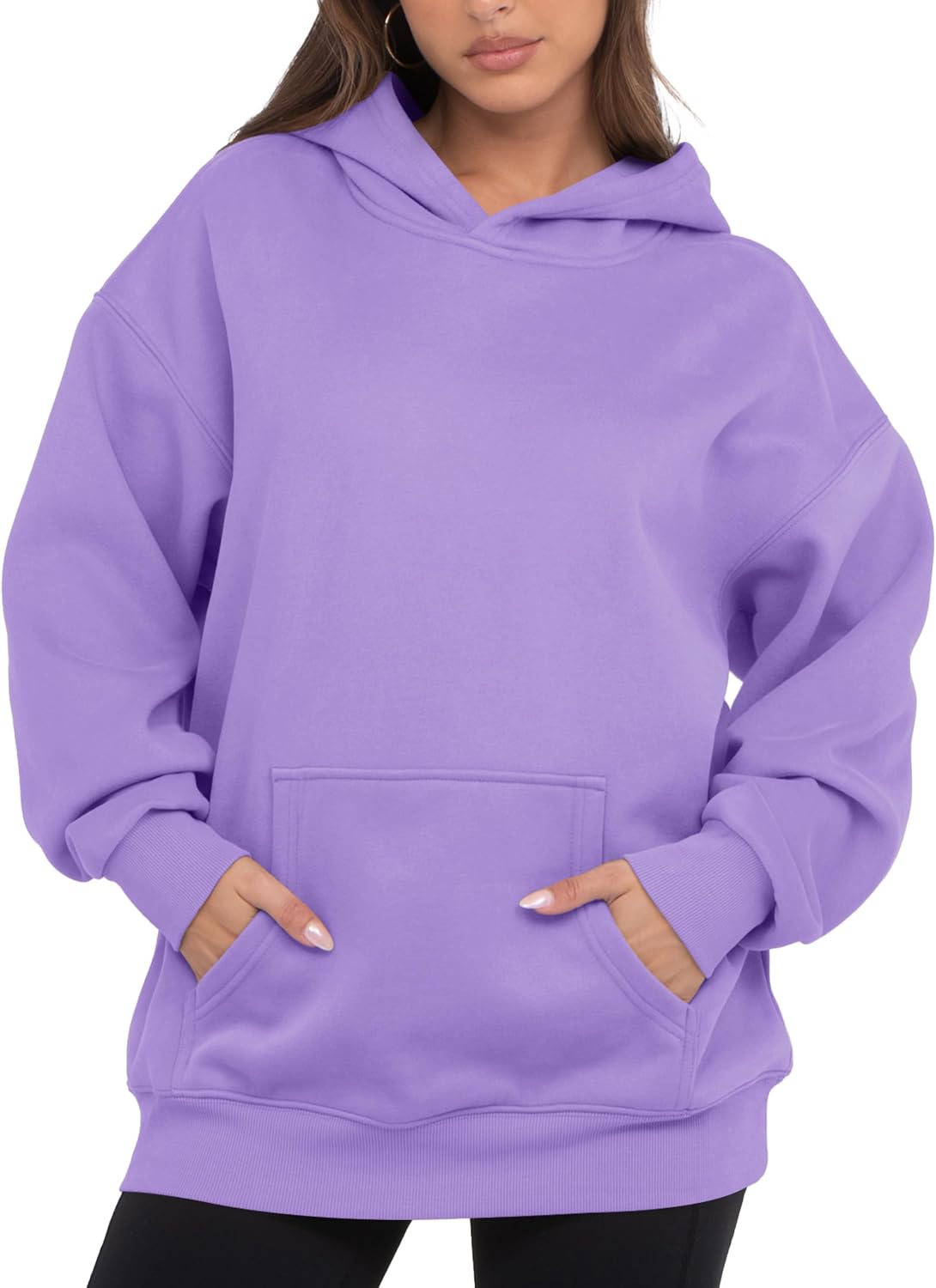 Womens Oversized Hoodies Fleece Loose Hooded Sweatshirt Fall Winter Outfits 2025 Trendy Clothes