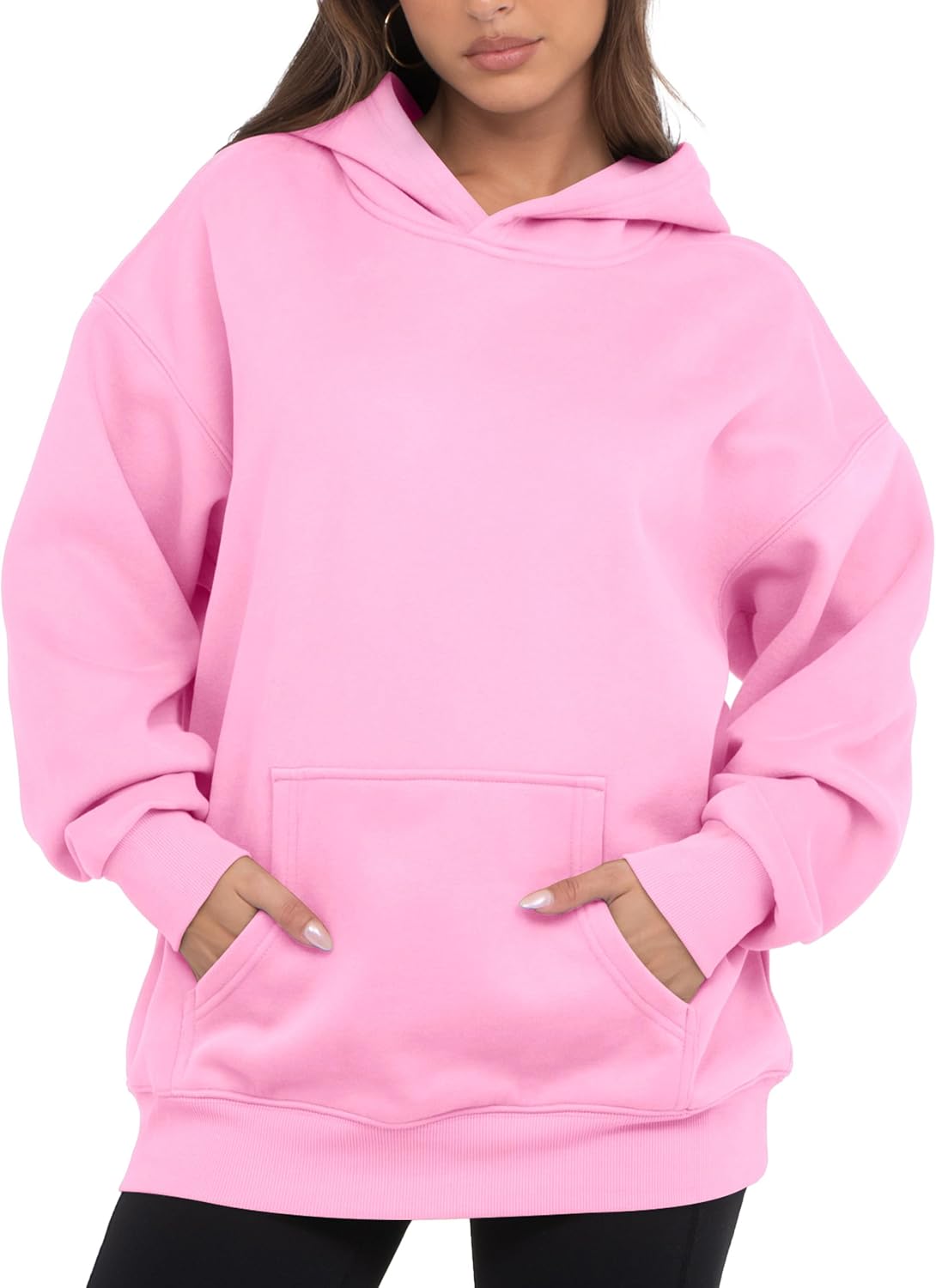 Womens Oversized Hoodies Fleece Loose Hooded Sweatshirt Fall Winter Outfits 2025 Trendy Clothes