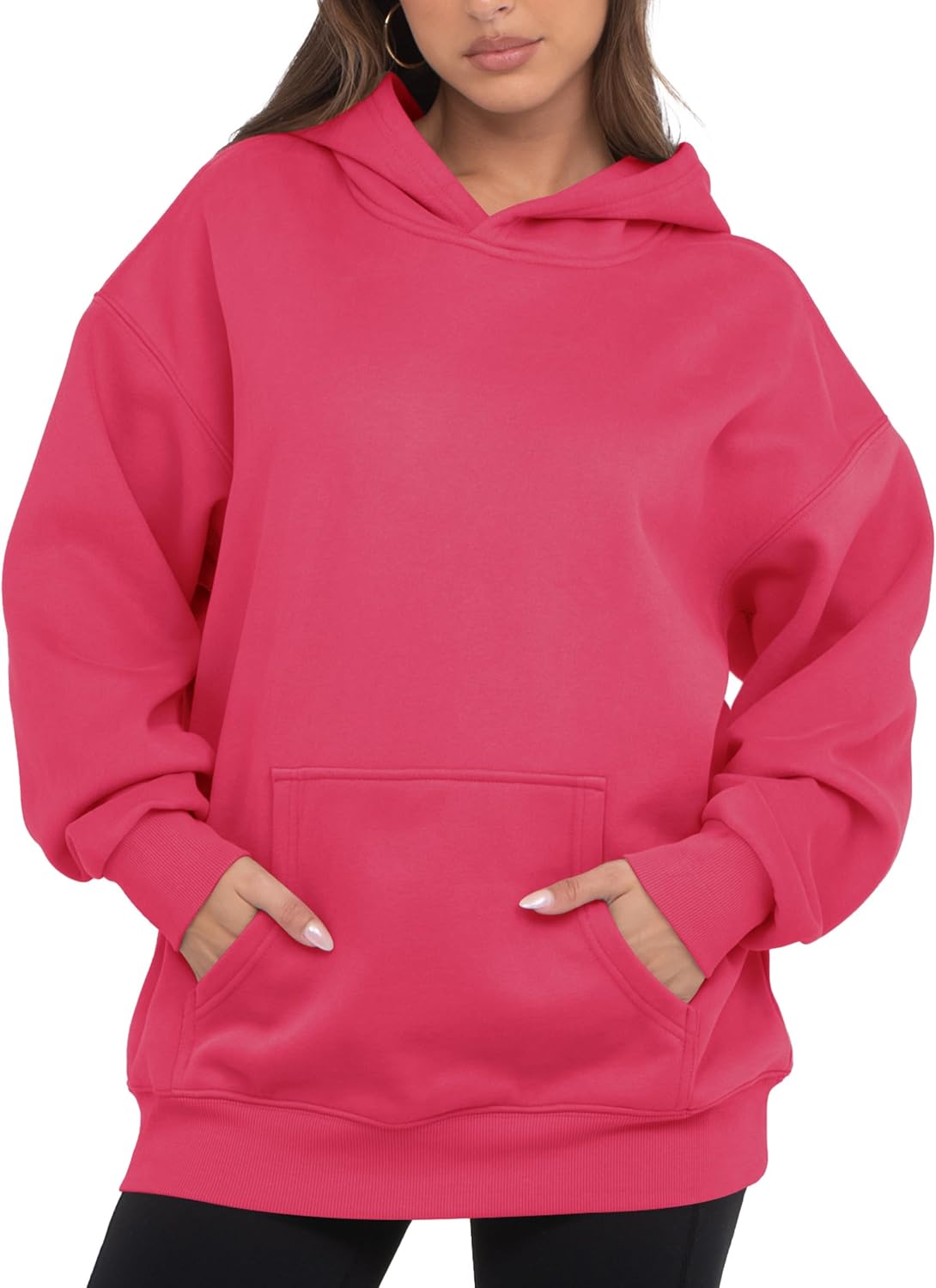 Womens Oversized Hoodies Fleece Loose Hooded Sweatshirt Fall Winter Outfits 2025 Trendy Clothes