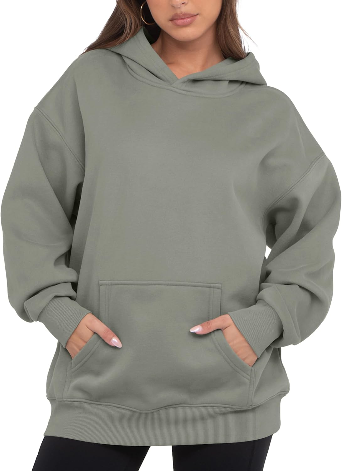 Womens Oversized Hoodies Fleece Loose Hooded Sweatshirt Fall Winter Outfits 2025 Trendy Clothes