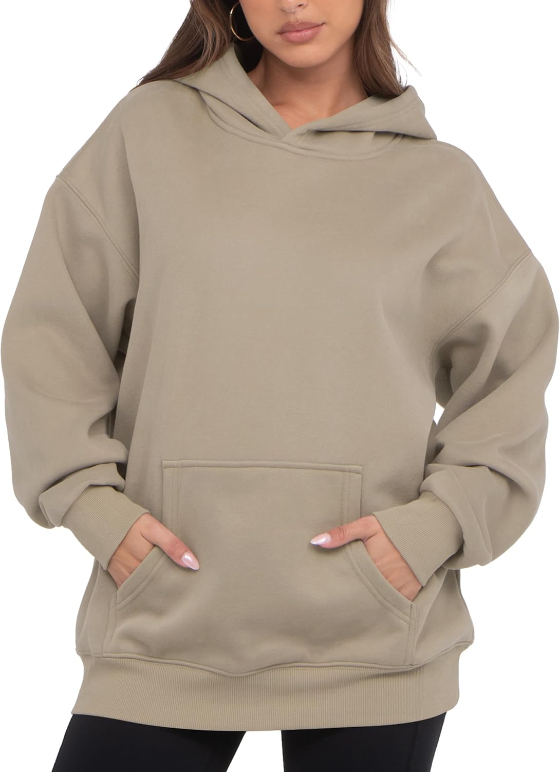 Womens Oversized Hoodies Fleece Loose Hooded Sweatshirt Fall Winter Outfits 2025 Trendy Clothes