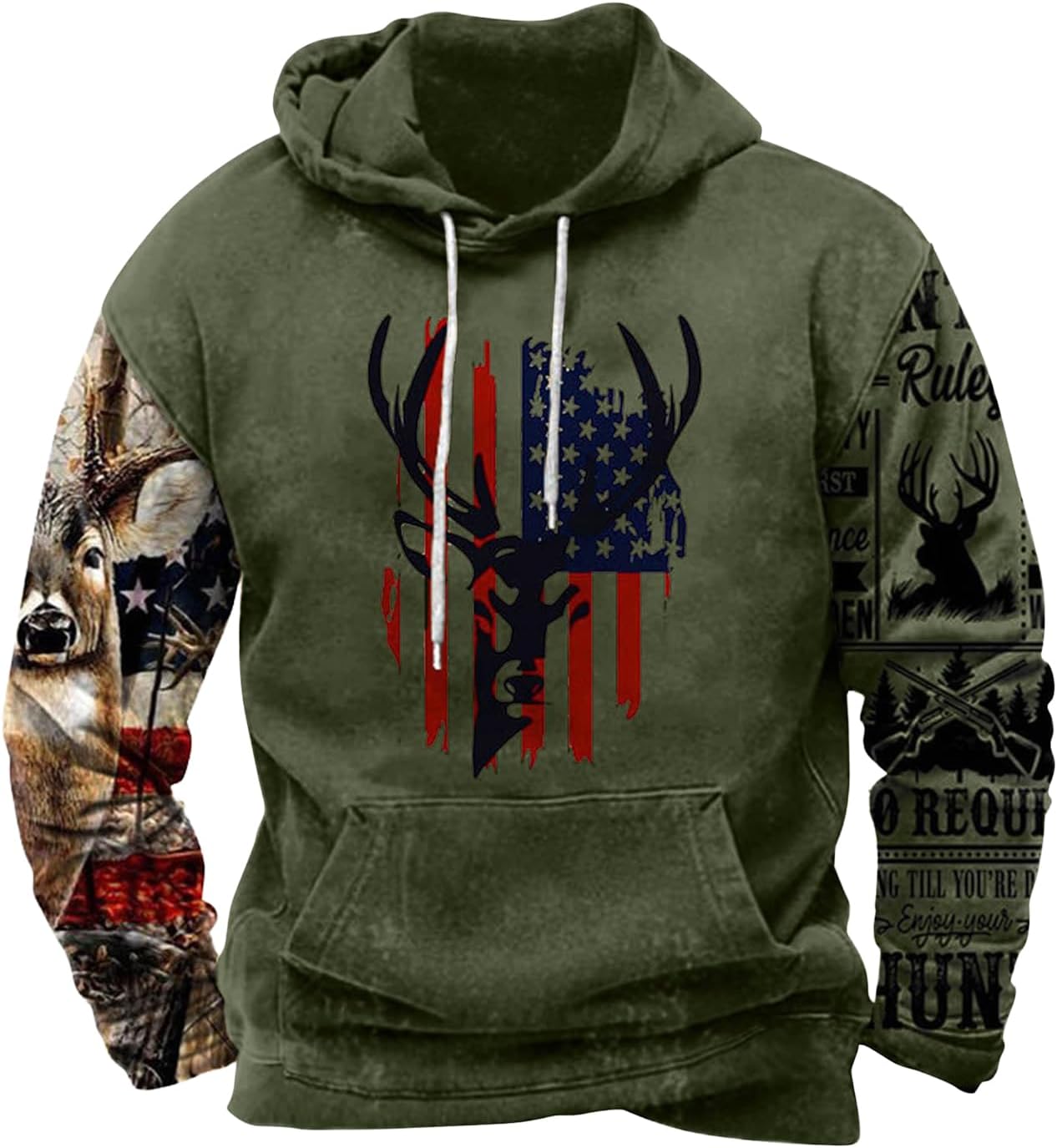 Zhyaj Western Hoodie for Men Aztec Cowboy Printed Drawstring Pullover Hooded Sweatshirt Mens Comfy Fleece Sweatshirt
